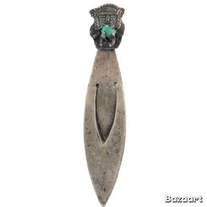 900 Silver Native American Turquoise Book Marker